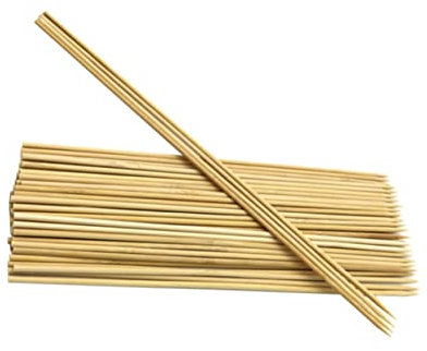 Brochettes en Bambou 2 Packs, Beige, pour Seafood et Satay, 0, 4 Cm