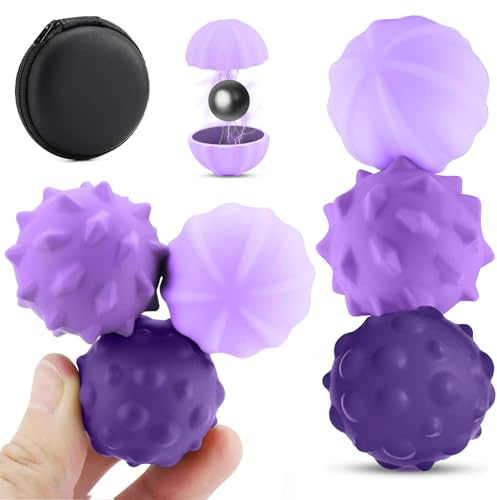 33mm Extragroßes Magnetische Fidget Toys, 3 Stück Magnetkugeln Stressball Silikon Sensorik Spielzeug,Magnetische Anziehungskraft Stress Bälle mit Silikonhülle, Anti-Stress Fidget Toys,Sensory Toy
