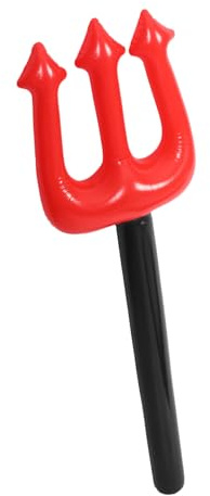 TOYANDONA Fourche Diable Gonflable Rouge Jouet Accessoire Pour Fête Halloween Bâton Diable Pvc