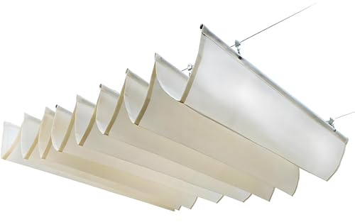 Auvent rétractable pour pergola – Voile d'ombrage résistant aux UV avec matériel de câble pour terrasse, porche, garage et arrière-cour, 2 x 16 m, résistant aux intempéries et housse