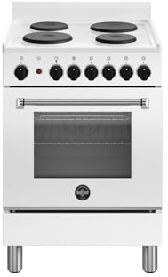 Bertazzoni La Germania Americana AMN6604SBV/24 Cuisinière Electrique Plaque scellée Acier inoxydable, Blanc A