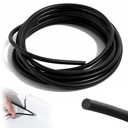 Filo rotondo professionale sigillante 6 mm Ø fughe filo di tenuta 10 metri guarnizione schiuma filo rotondo per fughe di fughe nero riempimento di sigillanti fughe guarnizione cuciture di porte e