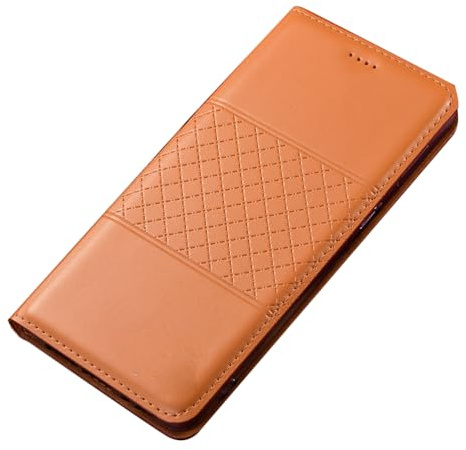 WBRSybUK Custodia A Portafoglio For IPhone 17/17 Air/17 Pro/17 Pro Max, Custodia A Portafoglio Antiurto In Vera Pelle Di Coccodrillo Goffrata Con Protezione Completa(Brass,17)