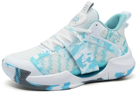 Unisex basketskor är andningsbara, halkfria, stötdämpande, bekväma och trendiga träningsskor med snörning Skor för promenader(Blue,36 EU)