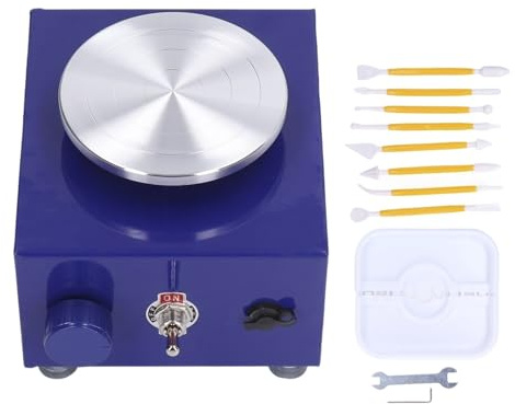 WAFOHSR Mini Tornio da Vasaio, Macchina for Ceramica Altamente Compatta, Ampiamente Utilizzata, Prestazioni Stabili, for La Casa, for Il Fai Te E for Scuola Controllo Preciso