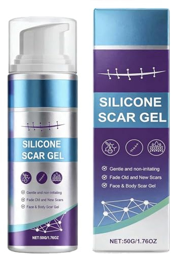 Silicone Scar Gel - Advanced Treatment for Old & New Scars, C-Section, Surgery, Stretch Marks - Smooth, Fade & Repair Skin Scar Removal Cream
