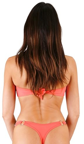 my sexy bikini - String Bandeau Mini Bikini - Monaco Koralle Nectarine (Unter: 38/40 | BH: 2)