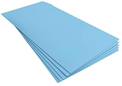 EkoBoard 6mm XPS Foam Boards Floor Underlay Thermal Insulation Underfloor Heating (1200 x 600mm)(5 Pack), Blue