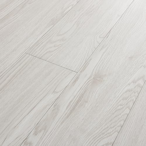 NEU.HOLZ Pisos de Vinilo-PVC Decorativo Diseño de Pisos laminados Suelo Autoadhesivo 7 planchas Decorativas = 0,975 m² Roble Blanco 'White Oak'