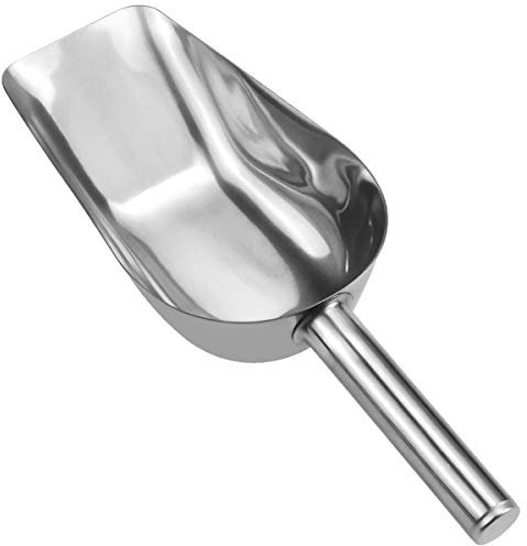 Pelle Alimentaire Cuillère à Glace Pelle en Acier Inoxydable Pelles à Nourriture Pelle de Sucrerie Multifonction à Glace Grain Patisserie Sucre Bonbons pour Mariages Fêtes Bar Cuisine