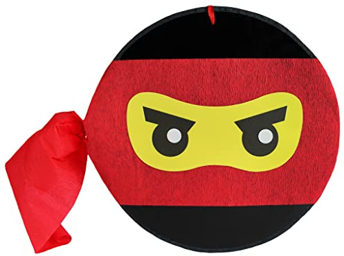 MagicPinatas Pinata Ninja - Ninja Pinata für Jungen zum Geburtstag – Befüllbare Piñata mit Süßigkeiten & Spielzeug – Geschenkfertig in Zellophan verpackt – Partydeko für Kinder & Erwachsene
