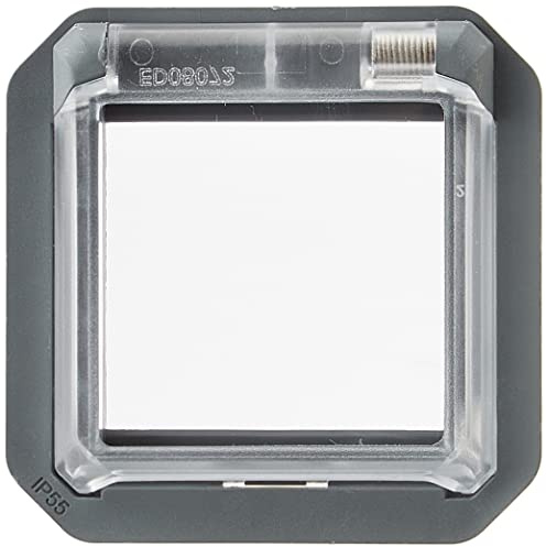 Legrand - Wasserdichter Adapter mit transparentem Plexo für Integration von Mosaic-Funktionen, 2 Module, anthrazit