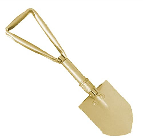 WEDO Pelle militaire pliable anti-étincelle avec lame droite et poignée confortable en D, pelle de sécurité sans étincelles, durable de qualité supérieure, multi-usage, aluminium bronze, 590 x 420 mm