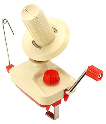 QWORK® Yarn Winder, Yarn Ball Winder, Hand Operated Wool Winder, Hand Knitting Aids, Red