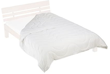 Relaxdays Couette 4 Saisons, 200 x 220 cm, Couverture en Polyester pour lit, en Deux Parties été et Hiver, blan