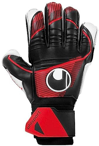 uhlsport Powerline Soft Flex Frame Fußball Kinder und Erwachsene Torwarthandschuhe Unisex - Torhüter-Handschuhe mit Fingerschutz, 5