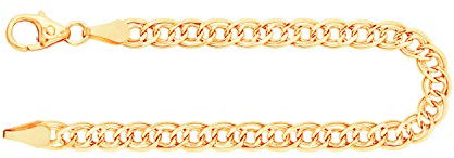 EDELIND Goldarmband Herren Damen Echtgold – 3,9mm Zwillingspanzerkette 375 Gelbgold 21 cm – mit Geschenkbox