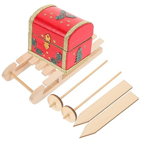 PRETYZOOM Miniatur-schlittenornament Holz Weihnachtsdeko Miniatur Für Haus Dekoration Schlitten Figuren Ornamente Zubehör Party Festival