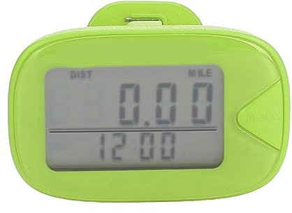 Walking Pedometer, Simple Step Counter Lightweight Accuracy Memory Step Counter with Large Digital Display for Men Women (Green