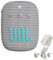 JBL Box Wind 3S Tragbarer mini Bluetooth Lautsprecher Wasserdicht mit Clip für Sport, Fahrrad und Roller - Bass Boost - Weiß Hellgrau