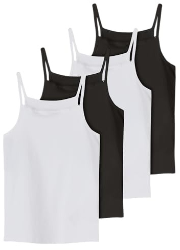 Nkfstrap Top 4P Black White Solid
