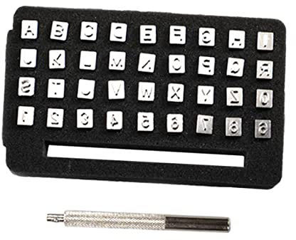 Anneome 1set Timbri Pelle Per Alphabet Strumenti Di Punzonatura Per Fai Te Facile Da Usare Per Decorazioni Artigianali e Progetti Di Stampa Su Pelle