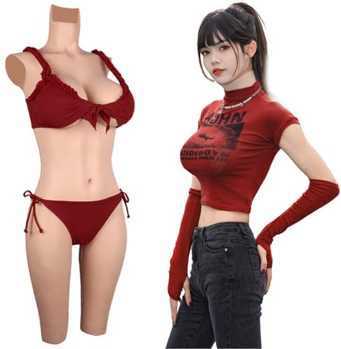 Silikon Falska Bröst Bodysuit D/G Kopp Dental Tandtråd Fylld Kvinnlig Bröstsimulering Realistisk Cosplay Hängselbyxor