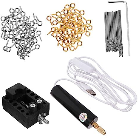 DOITOOL Electric Drill Mini DIY USB Charging Rotary Tool for Crafts and Small Projects Includes Pearls Drilling Tools
