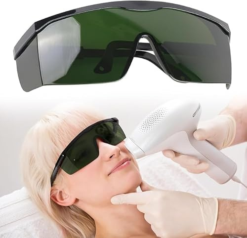 UOCAI Laserhårborttagningsglasögon, Skyddsglasögon för Arbete 200nm-2000nm, Säkerhetsglasögon med Stil