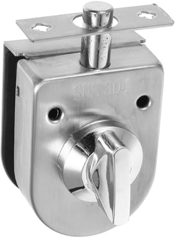 QUMIIRITY 1Set Serratura Scorrevole Acciaio Inox per Porte e Cancelli Porta con Chiusura Sicurezza e Design Moderno per Interni Ed Esterni Facile