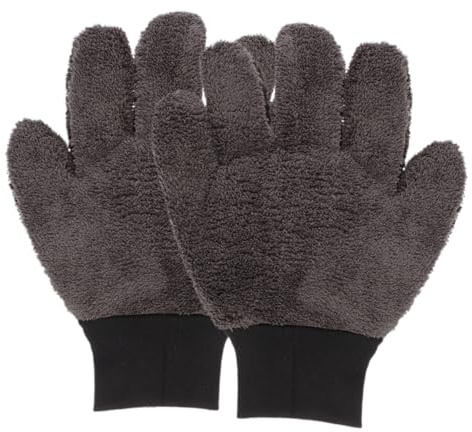 Luxshiny 1 par Guantes de Lavado de Coche de Coral Guantes de Limpieza Resistentes a Arañazos para Limpieza Segura Vehículo para Tipo de Superficies