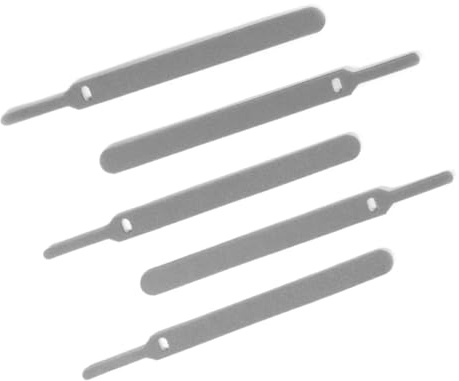 Kabelbinder, lösbare Kabelbinder, 15, 20, 30 cm, Drahtwickelung, Kabel-Organizer, Nylon, Hakenschlaufe, Reißverschluss, Bündel für Kabel, Grau, 200 mm x 100 Stück, 100 Stück