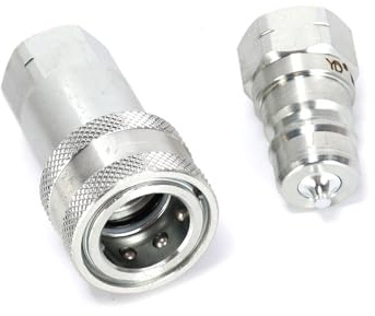 Ruimou 1Set Conjunto De Acoplador De Conexión Rápida Hidráulica NPT 3/8 Adaptador De Enchufe De Montaje De Tubería Hembra Adecuado Para Equipos Forestales Y Agrícolas De Construcción