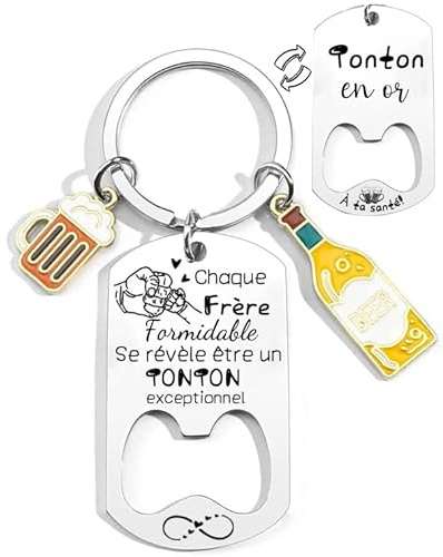Lumengqi Cadeau Tonton Porte-clef Annonce Grossesse, Tu Vas Être Tonton, Idée Cadeau Original Anniversaire Noël Fête des Pères pour Homme Futur Tonton