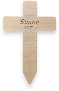 Personalisiertes Kreuz aus Edel HDF Grabkreuz Holzkreuz Straßenkreuz