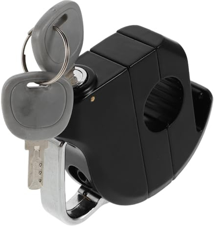 Gatuida Lucchetto Casco Moto in Lega di Alluminio con Gancio Antifurto per Manubrio Blocco Sicurezza per Caschi Bici Scooter ed Elettriche Montaggio Compatto e Compatibilità Universale
