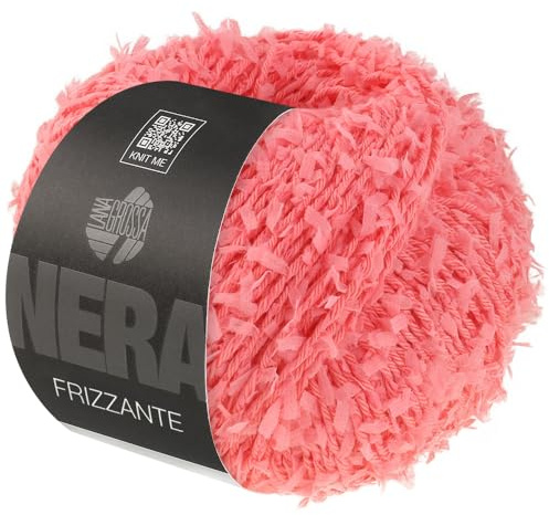 LANA GROSSA Frizzante | Locker gedrehtes Baumwollgarn mit luftigen, kurzen Papierfransen-Effekt | Handstrickgarn aus 54% Baumwolle & 46% Polyamid | 50g Wolle zum Stricken & Häkeln | 105m FB 13