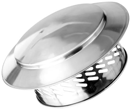 Tappo per - Acciaio inossidabile 304 100 mm universale | Copertura antipioggia con design antiriflusso, resistente agli agenti atmosferici, protezione dello scarico esterno | Topper per canna f