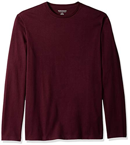 Amazon Essentials Men's Slim-Fit Long-Sleeve T-Shirt, Burgundy, XL