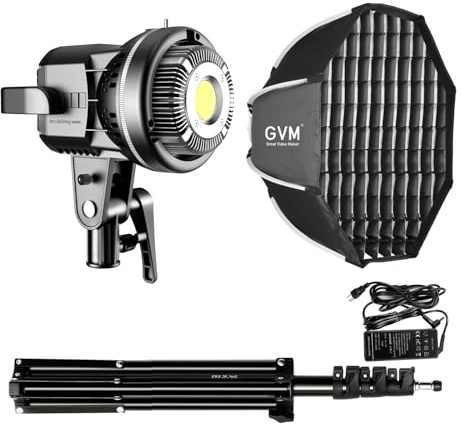 GVM Softbox Kit de iluminación Profesional para Estudio fotográfico con 80 W 5600 K para fotografía de Moda de Producto Retrato