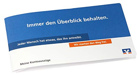 25 x Volksbank-Raiffeisenbank Hefter Kontoauszugshefter für Kontoauszüge, Mappen, Kontoauszugsmappen