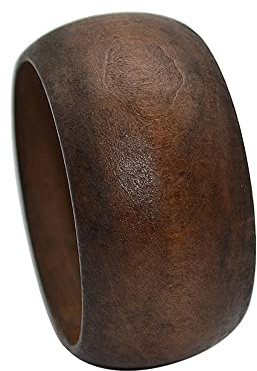 Caiyao Handmade Ethnic Wood Cuff Bracelet Natural Wooden Large Bangles Round DIY Natural Wooden Chunky Bracelet Simple Engraved Geometric Braid Woven Bangle for Women Jewelry-Round Shape