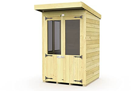 Total Sheds 4x4 Pent Summer House Double Doors Fast 2-5 Days Delivery Anywhere In The U.K
