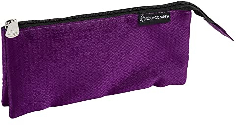 Exacompta 52970E Federmäppchen OPAK flach aus strukturiertem Polyester 22,5 x 1,5 x 10 cm 1 Stück Zufallsfarbe Federtasche Schlampermäppchen ideal für Schule und Universität