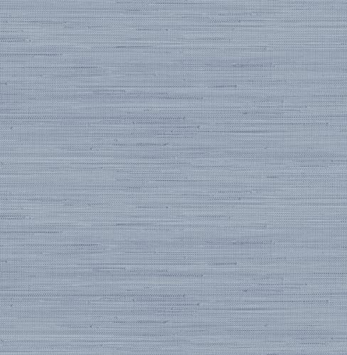 NuWallpaper x Society Social Classic Faux Grasscloth Peel and Stick Wallpaper, Mineral Blue