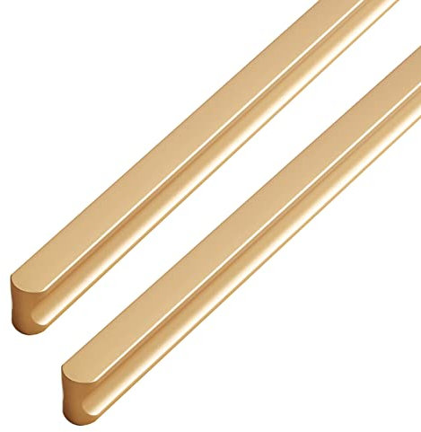 2 Stück Profilgriff Aluminiumlegierung Schrankgriffe Möbelgriff SchubladenKnöpfe Türgriff Zugknöpfe für Schlafzimmer Küche Kleiderschrank (Länge 1000mm,Gold)