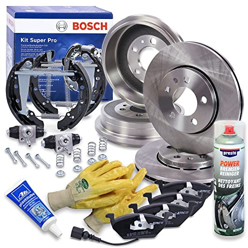 ATEC Germany Bremsenset Vorderachse inkl. Bremsscheiben Ø 256 mm Belüftet + | Kompatibel mit: AUDI A2, VW POLO, POLO IV Stufenheck, POLO Van Kasten/Kombi
