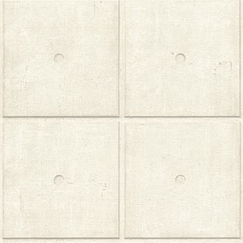Rasch WTD Factory V 499414 - Papel pintado no tejido en color blanco con aspecto de hormigón, aspecto de hormigón visto