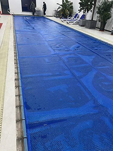 Solarplane Abdeckplane Pool In Den Boden Eingelassene Pools Solardecke Sich Hin- Und Herbewegende Isolierungsplane, Schwerlast Schwimmbad-Luftpolsterabdeckung Mit Ösen Und Stabiler Kante ( Size : 5m x