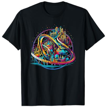 Manège passionnant au parc d'attractions Roller Coaster T-Shirt